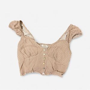 Full Tilt Checkered Crop Top